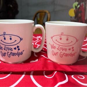 Set of Two 'We Love Our Grandpa' /Grandma Mugs